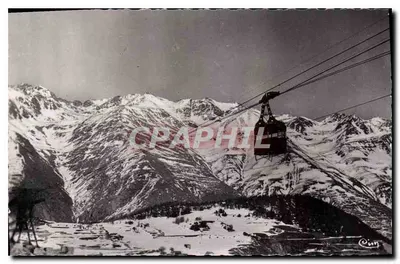 Auron (A.M.) — Estação de Esportes de Inverno e Verão — O Teleférico de Las-Donnas (alt. 2300 m.) — Foto Combier