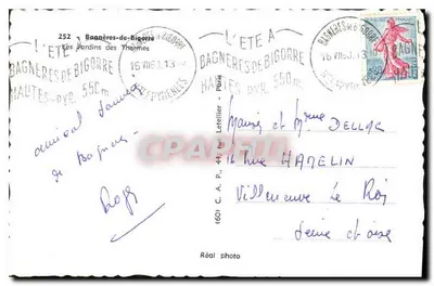 Bagnères-de-Bigorre — Os Jardins das Termas — Verso