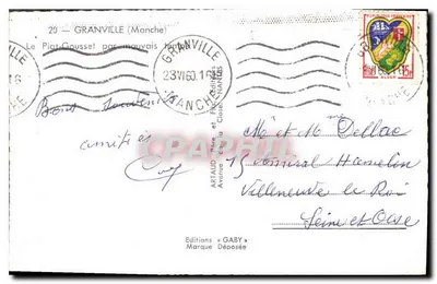 Falujące fale na plaży Granville — Éditions Gaby, n° 20 — Rewers