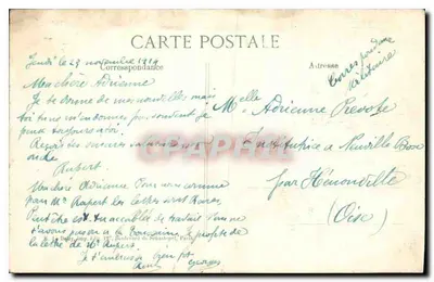 Moinho dos Carmes em Senlis — editor EID, número de série não visível — Verso