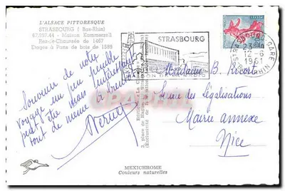 Straßburg — Huis Kammerzell — Uitgever Mexichrome — Achterkant