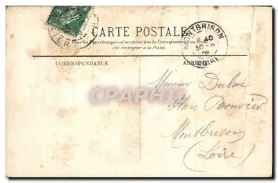 Stara pocztówka Vichy Promenade des Bords de l'Allier — Rewers