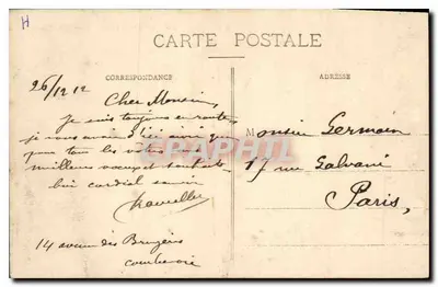 Place de la République w Montpellier — widok Wielkiego Domu — wydawca anonimowy, nr 431 — Rewers