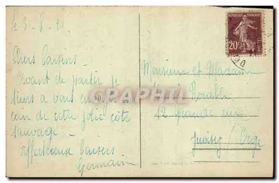 Presqu'île de QUIBERON - La Côte Sauvage — Colección Laurent-Nel Rennes, n° 3717 — Reverso