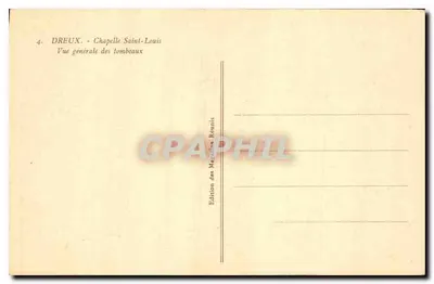 Dreux - Krypta Świętego Ludwika — Ogólny widok grobów — Wydawnictwo Magazynów Zjednoczonych — Rewers