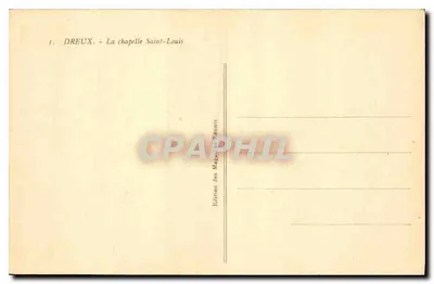 Dreux — A capela Saint-Louis — Édition des Magénes Réunis — Verso