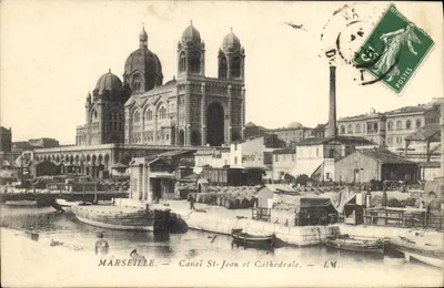 Marselha — Canal St-Jean e Catedral — L.M.