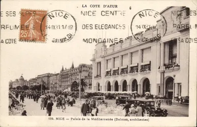 NICE — Pałac Morza Śródziemnego (architekci Dalmas) — La Côte d'Azur, Centrum Elegancji