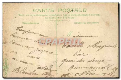 Prefeitura de Toulon — vista do edifício com seu campanário — editor não identificado — Verso