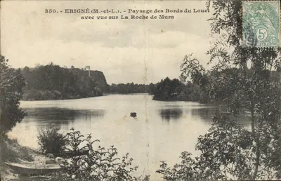 Erigné (M.-et-L.) — Paisagem dos Margens do Louët com vista para La Roche de Murs — A. Collet, Adit, Angers