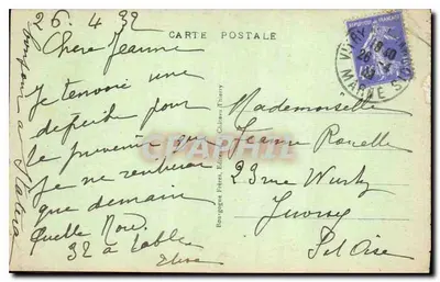 Vitry-le-François (Marne) — Hotel de Ville — editore J.B. — Verso