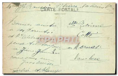 Valréas — Hotel de Ville (Hotel de Simiane) — Construído no início do século XVIII — J. Monnier, tabac, Valréas — Verso