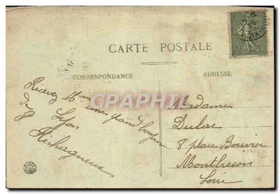 LYON — Most Pałacu Sądowego i Coteau de Fourvière — E.R. — Rewers
