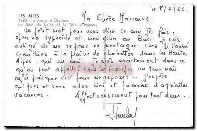 O Saut du Laire e a Tête d'Homme — Os Alpes — JG — Verso