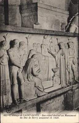 A Abadia de SAINT-DENIS - Bas-relief do Duque de Berry assassinado em 1820