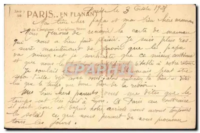 Paris. Caminhando — Rue de Castiglione — Yvov — Verso