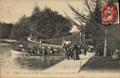 Paris — O Lago do Bois de Boulogne — A Partida para a Ilha