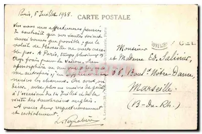 Notre-Dame di Parigi — Vista generale — Editore: A. Leconte, n°70 — Verso