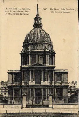 Paris - Le Dôme des Invalides et les Nouveaux Jardins — série 72, éditeur LIP
