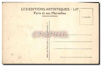 Paris - Le Dôme des Invalides et les Nouveaux Jardins — série 72, éditeur LIP — Verso