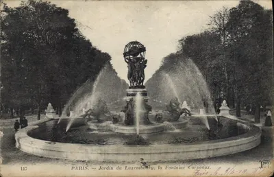 Paris — Jardim do Luxembourg, a Fonte Carpeaux — IND. Fot. n°117