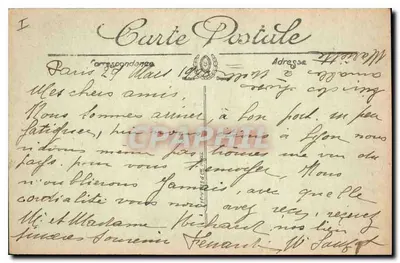 PARYŻ — Widok na Hôtel de Ville i most Arcole — LL, nr 418 — Rewers