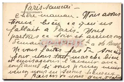 Paris — Panorama do Palácio de Justiça — J. H. — n° 64 — Verso