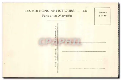 Paris — O Palácio e o Jardim do Luxembourg — As Edições Artísticas — Verso