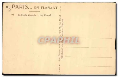 A Santa Capela — Paris — Éditions d'Art Flanant, n°148 — Verso