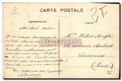 Parigi - Le Sponde della Senna - Il Ponte Luigi Filippo — marcatore della quota d'acqua in gennaio-febbraio 1910 — editore J.H. — Verso