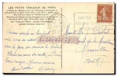 Arc de Triomphe — Paryż — Mona — Rewers