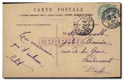 PARIS - Avenue de l'Opéra — widok miejski z karetami i budynkami — wydawca Tedesco Frères — Rewers