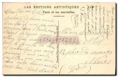 Paryż — La Madeleine — Wydawca H.P. n°19 — Rewers