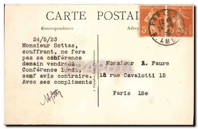 Paris — O Ponte da Concórdia e a Câmara dos Deputados — A.P. — Verso