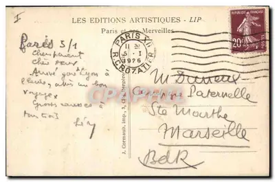 PARIS — Panorama über die Seine — LIP — Rückseite