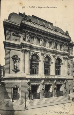 Paris - Opéra-Comique — vista do edifício — B. F., Paris, n° 148