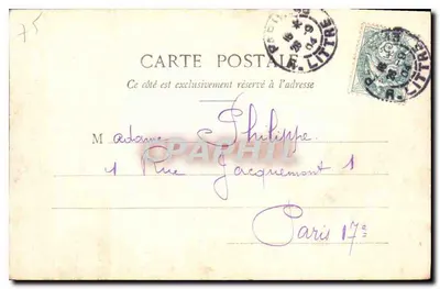 Square des Batignolles — Paryż — wydawca 235 — Rewers