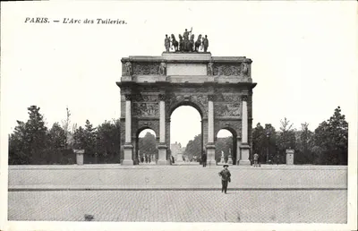 Paris — O Arco das Tuileries — editor não identificado