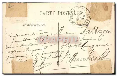 Parijs — Het Stadhuis en de Brug d'Arcole — Imprimerie Nouv. Phot. Parijs — Achterkant