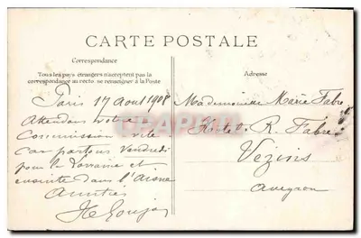 PARIS — Panorama, wykonany z Kościoła Świętych Gervasiusza i Protasiusza — wydawca anonimowy, nr 170 — Rewers