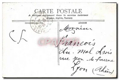Parijs - BOULEVARD & PORTE ST. MARTIN — uitgever: C. L. L. F. (L. F. L. C.) — Achterkant