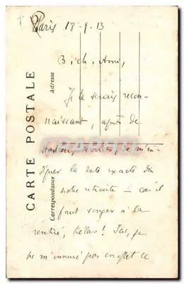 Paryż - Najświętsza Anna - Roseta Transeptu Południowego — C.M. — 1820 — Rewers