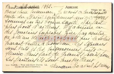 Paris - Ansicht der Sieben Brücken — Saint-Gervais — LL — Rückseite