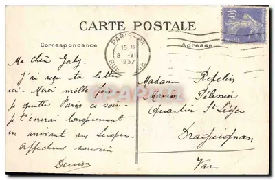 Paris — Igreja de São Julião o Pobre — Nef e Capela Meridional da Virgem Santíssima — Edição Attié — Verso