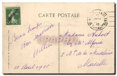 Paris — Grand Palácio dos Campos Elísios — editor J. Le Dably, n° 4025 — Verso