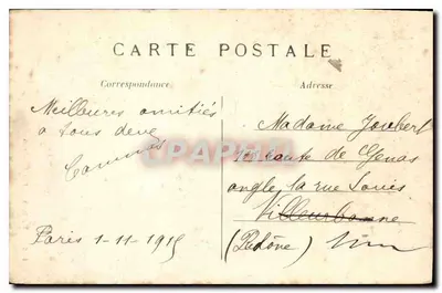 Parigi — Hotel Billson — C. M. — 1898 — Verso
