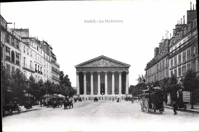 Paris - A Praça da Madeleine — editor H. G. Pirou, número de série não visível