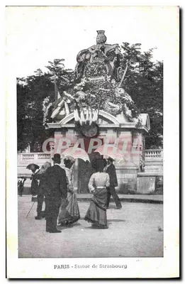 Paryż — Statua Strasburgu — wydawca Graphphil, numer serii nie widoczny