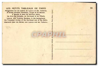 Widok ogrodów Louwru i Tuileries — Wydanie MONA n°59 — Rewers