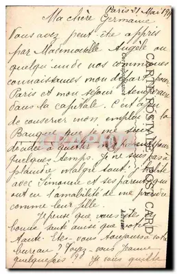 Paryż — Fontanny z brązu na placu Concordii — wydawca V. Bernard, nr 10 — Rewers